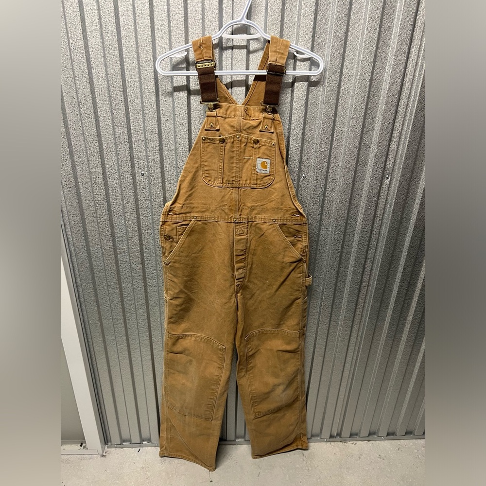 Carhartt Brown Canvas Bib Overalls